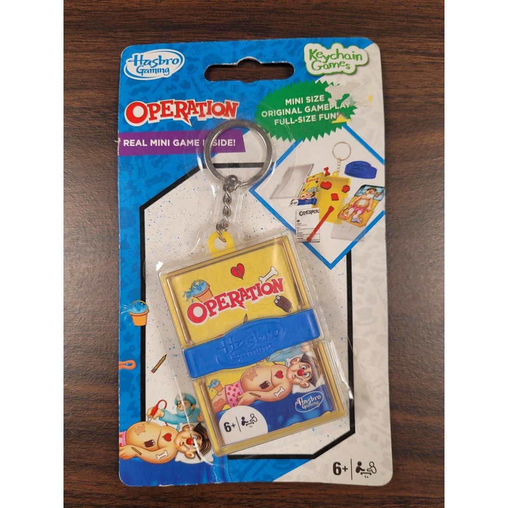 Hasbro Gaming Operation Keychain Kids Mini Size Original Game Play Full Size Fun